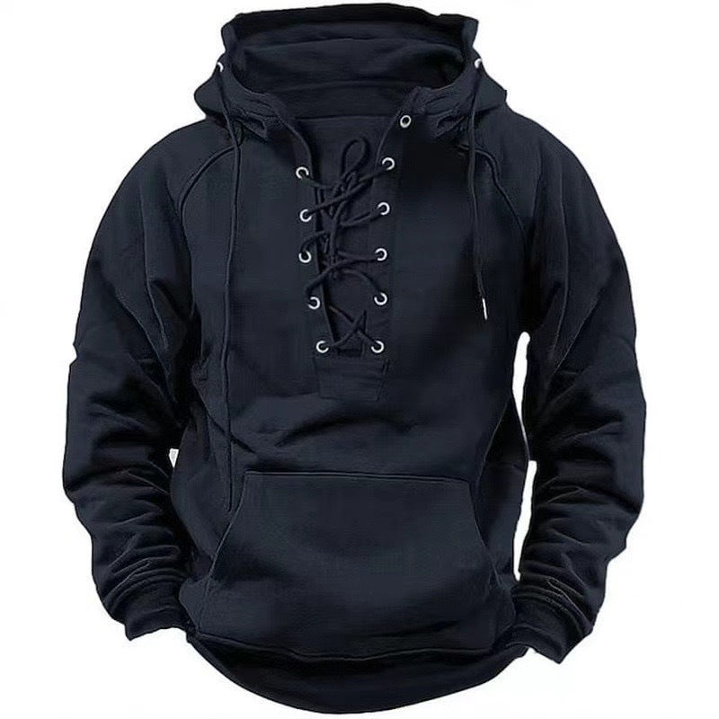 Leichter Herren Fleece-Kapuzenpullover mit atmungsaktivem Stoff, Kängurutasche & verstellbarer Kapuze | Ideal für Frühling & Sommer