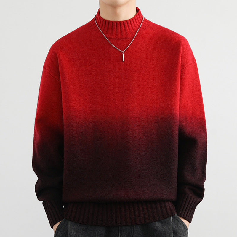 Gradient-Strickpullover mit kurzen Ärmeln – ideal für den Sommer