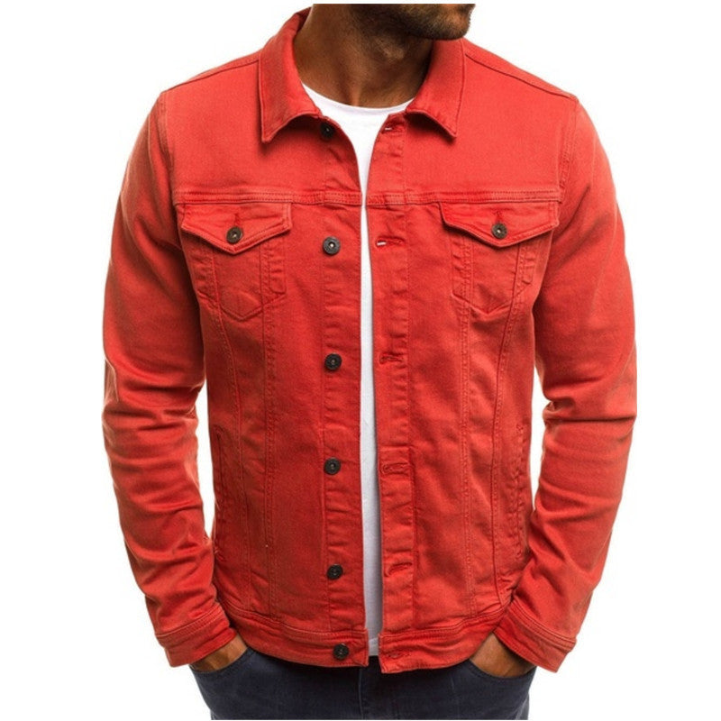 Denim Jeansjacke mit klassischem Kragen, Knopfleiste & Taschen | Ideal für Frühling & Sommer