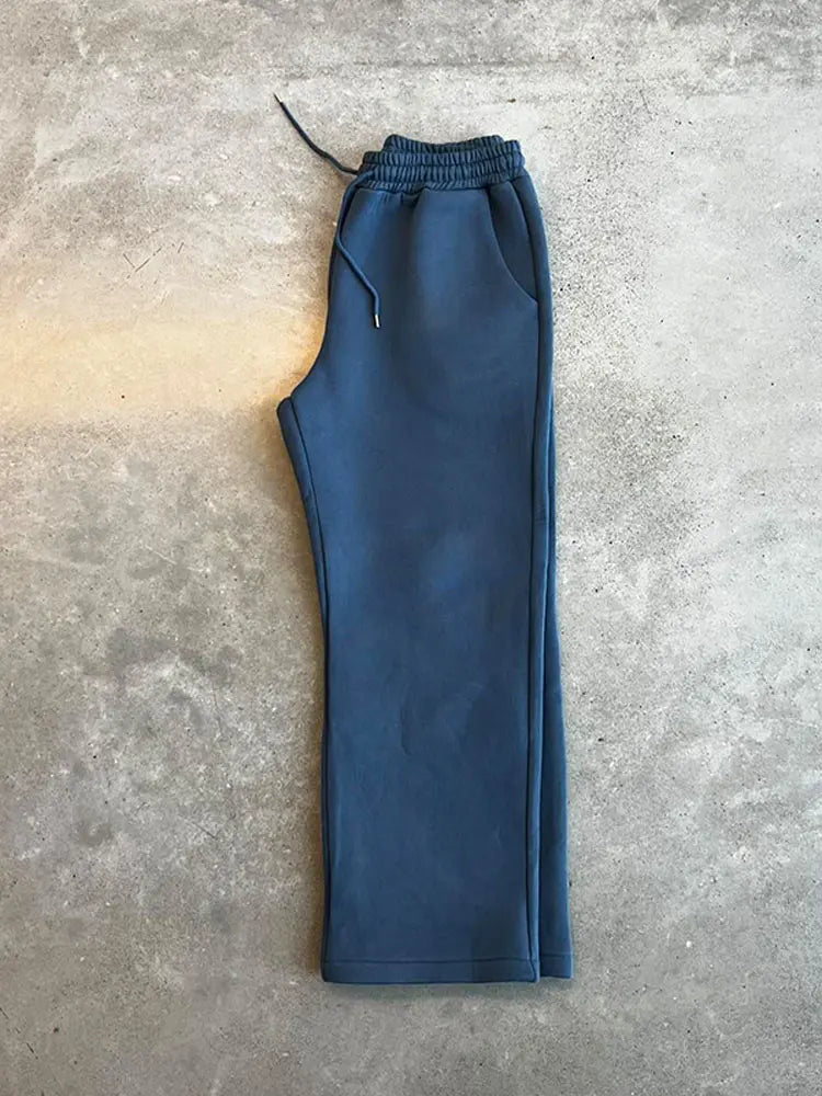 Zweiteiliges Herren-Sommer-Trainingsanzug-Set mit leichter Jacke mit Reißverschluss und luftiger Jogginghose mit elastischer Taille