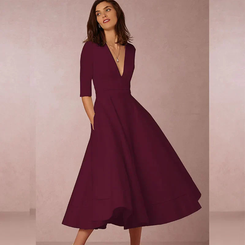 Vintage 60er A-Linien Swingkleid mit Ausgestelltem Rock I Ideal für Frühling und Sommer