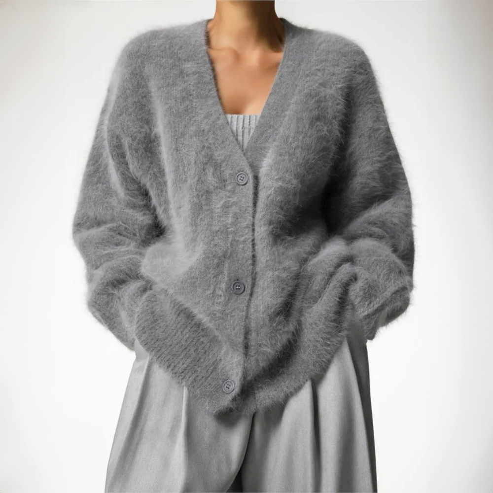 Damen Strickjacke Lockere Passform Klassischer Schnitt Für Kühle Tage
