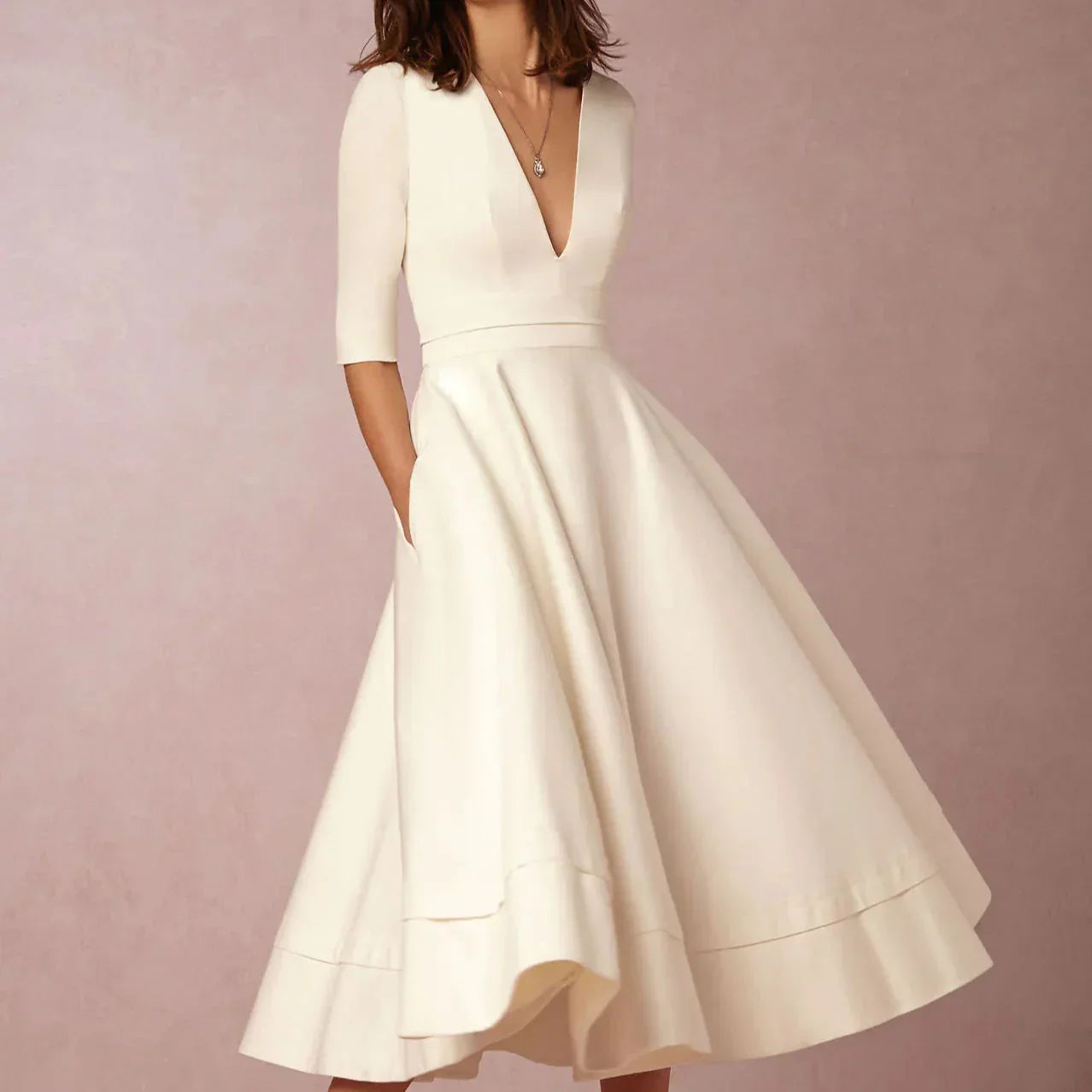 Vintage 60er A-Linien Swingkleid mit Ausgestelltem Rock I Ideal für Frühling und Sommer