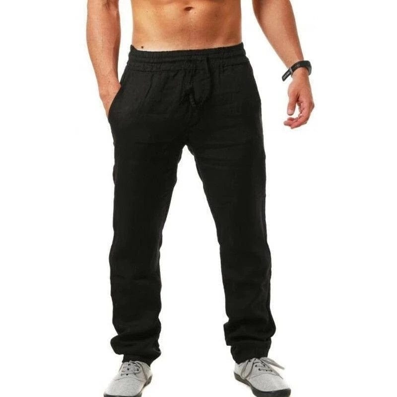 Declaniel - Leichte Sommer-Baumwoll-Leinen-Hose für Männer