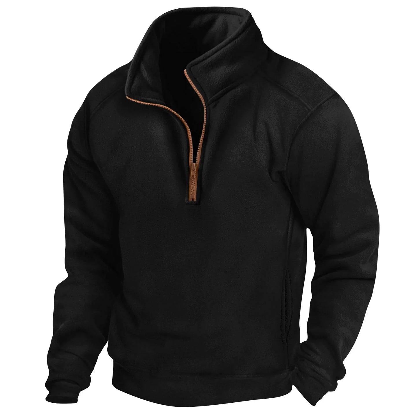 Taktischer Fleece-Hoodie mit Stehkragen & Halb-Reißverschluss | Ideal für Sommerabende & Outdoor-Aktivitäten
