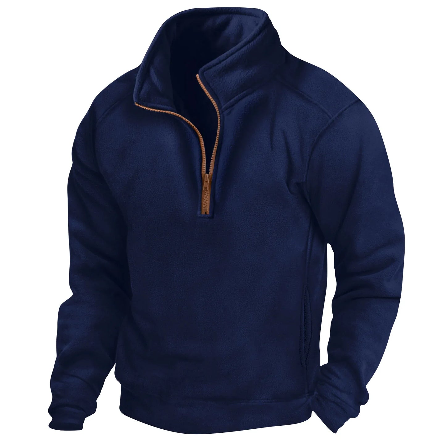 Taktischer Fleece-Hoodie mit Stehkragen & Halb-Reißverschluss | Ideal für Sommerabende & Outdoor-Aktivitäten