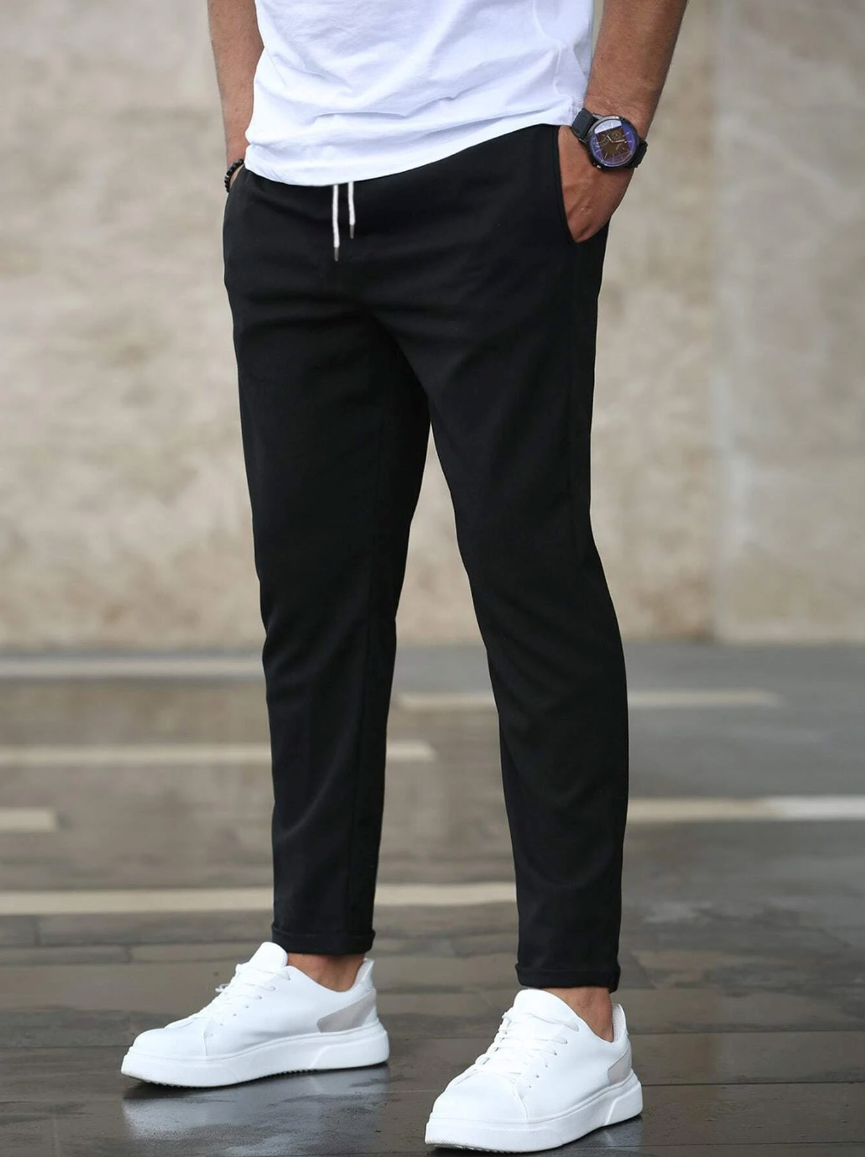 Sommerliche Stretch-Hose für Herren – Bequeme Business & Freizeit Hose mit schlanker Passform | Atmungsaktiv & Formstabil | Ideal für Alltag & Büro