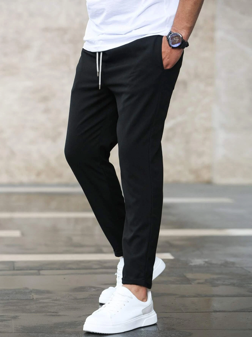 Sommerliche Stretch-Hose für Herren – Bequeme Business & Freizeit Hose mit schlanker Passform | Atmungsaktiv & Formstabil | Ideal für Alltag & Büro