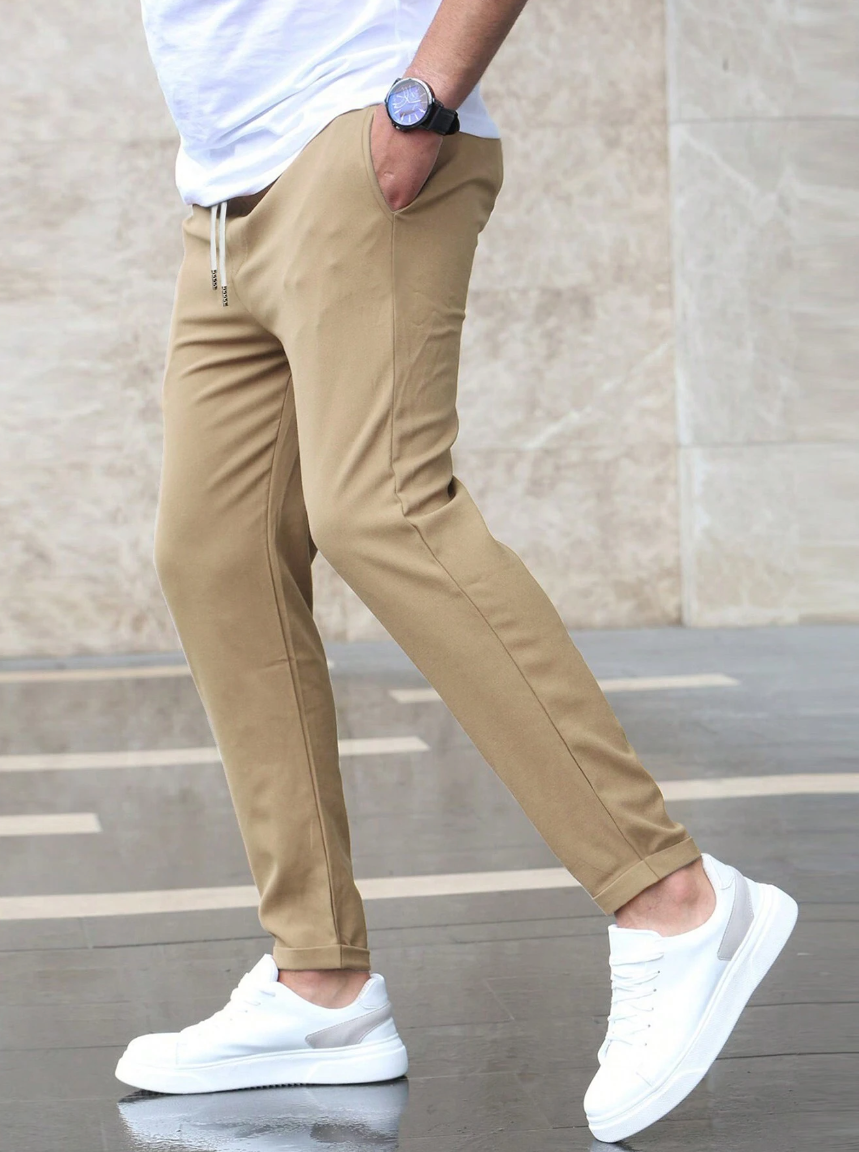 Sommerliche Stretch-Hose für Herren – Bequeme Business & Freizeit Hose mit schlanker Passform | Atmungsaktiv & Formstabil | Ideal für Alltag & Büro