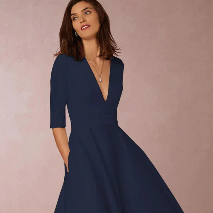 Vintage 60er A-Linien Swingkleid mit Ausgestelltem Rock I Ideal für Frühling und Sommer