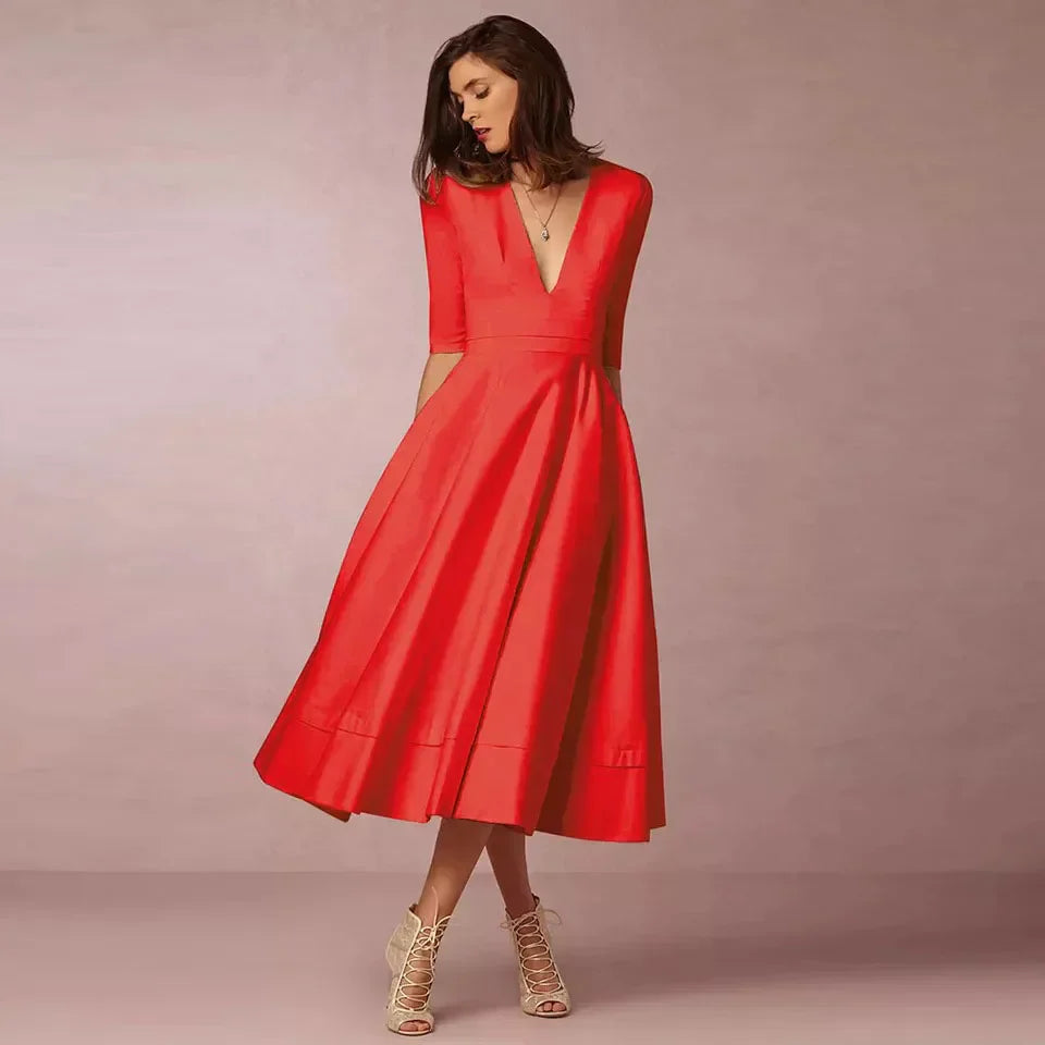 Vintage 60er A-Linien Swingkleid mit Ausgestelltem Rock I Ideal für Frühling und Sommer