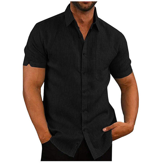 Herren Kurzarm-Shirt Sommer Leichte Baumwolle | Perfekt für Sonnige Tage