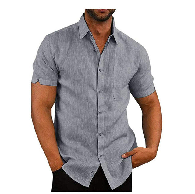 Herren Kurzarm-Shirt Sommer Leichte Baumwolle | Perfekt für Sonnige Tage