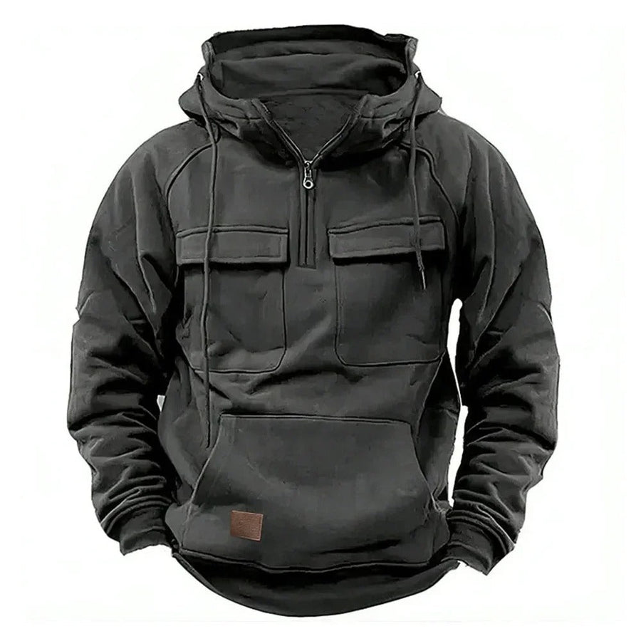 Herren Kapuzenpullover mit Kängurutasche & Relaxed Fit | Ideal für Sommerabende & Freizeit