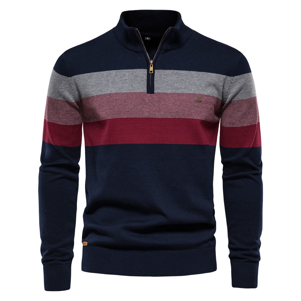 Herren Winter Pullover Langarm aus Baumwollstrick