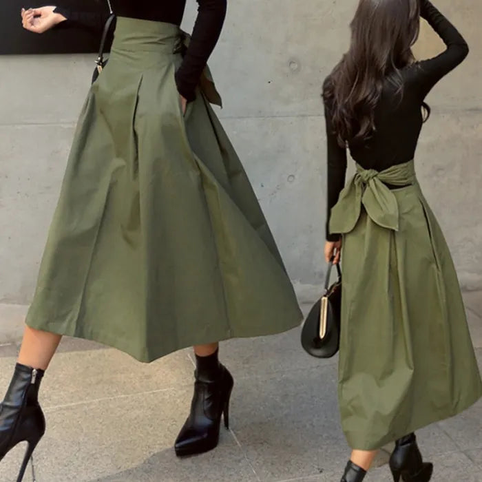 Eleganter Midi-Faltenrock mit hoher Taille I Perfekt für den Sommer