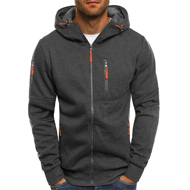 Herren Kapuzenpullover mit Weicher Baumwollmischung – Leicht & Atmungsaktiv für Frühling & Sommer