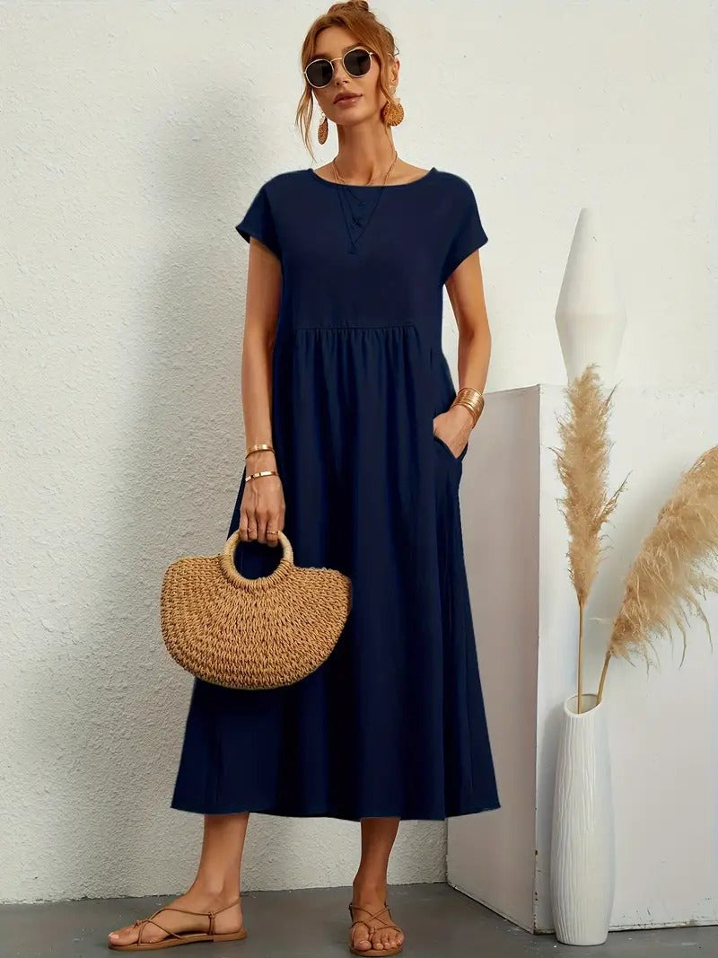 Ares - Sommer-Midikleid mit Taschen