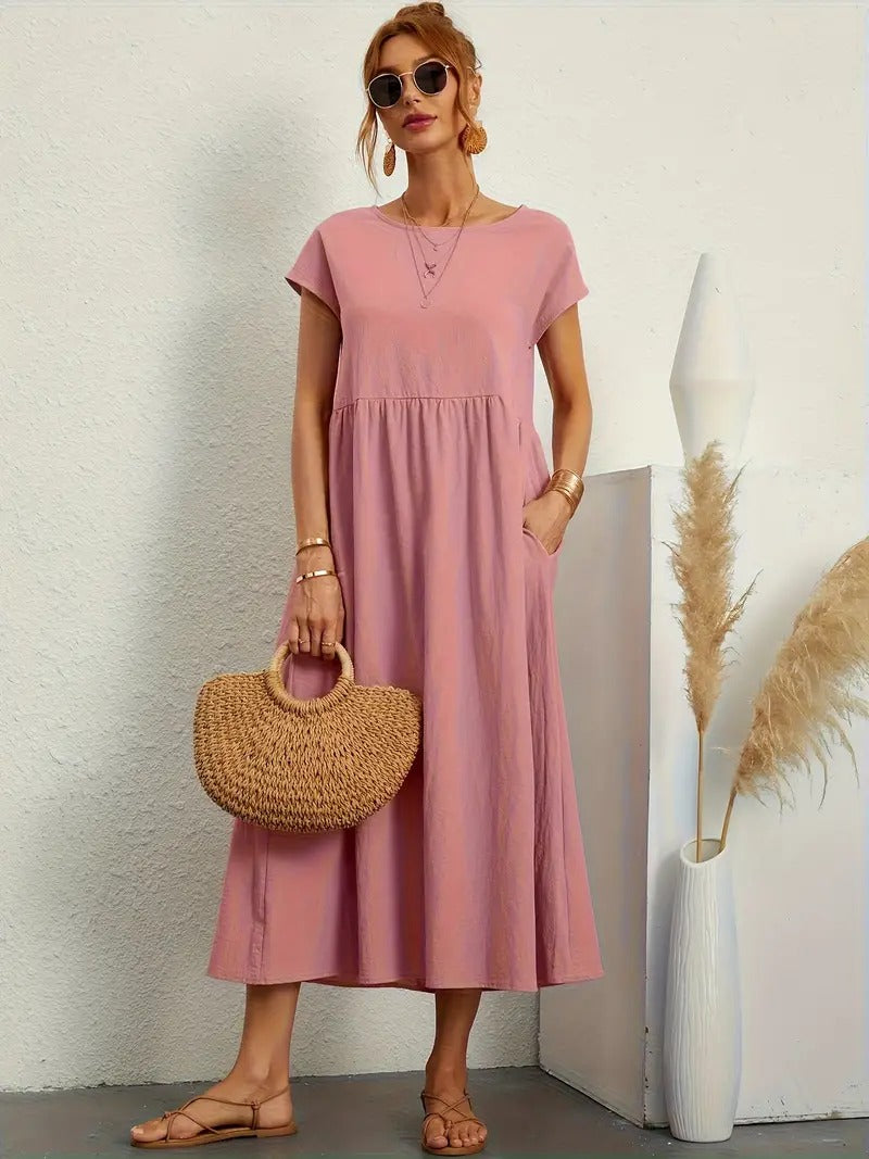 Ares - Sommer-Midikleid mit Taschen