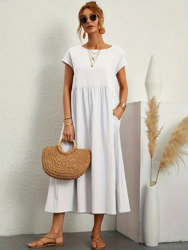 Ares - Sommer-Midikleid mit Taschen