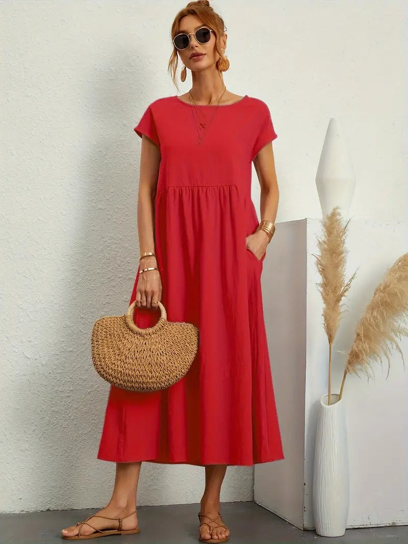 Ares - Sommer-Midikleid mit Taschen