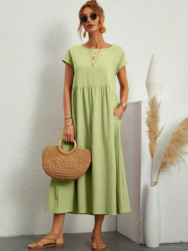 Ares - Sommer-Midikleid mit Taschen