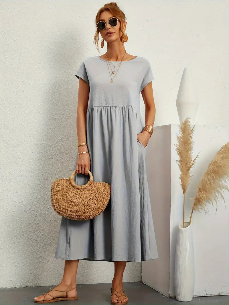Ares - Sommer-Midikleid mit Taschen