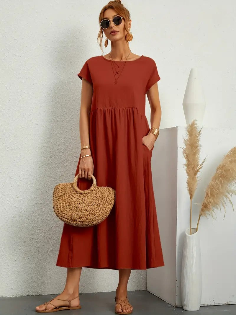 Ares - Sommer-Midikleid mit Taschen