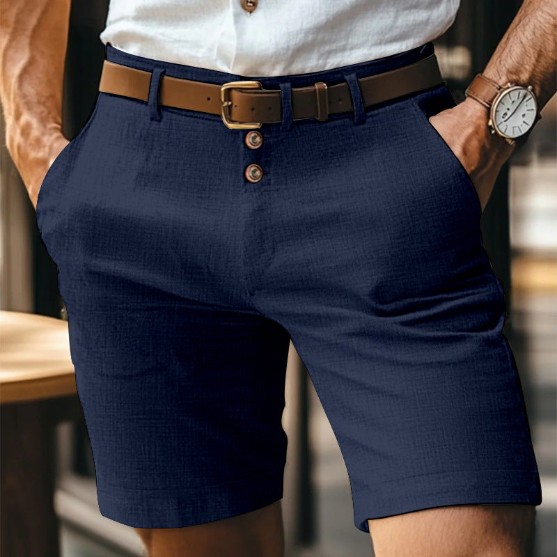 Herren Leinen-Shorts mit Knopfleiste | Perfekt für den Sommer