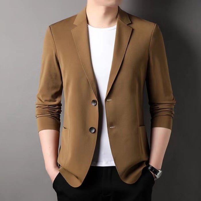 Leichter Business-Blazer für Herren mit Zwei-Knopf-Verschluss – Slim Fit Sakko für Frühling und Sommer