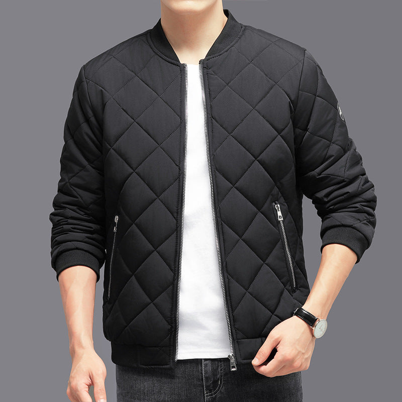 Herren Winter Stepp-Baseballjacke Winddicht Dick Gefüttert