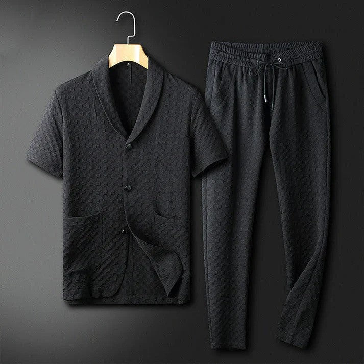 Zweiteiliges Herren-Sommeroutfit aus leichter Baumwolle | Perfekt für heiße Sommertage
