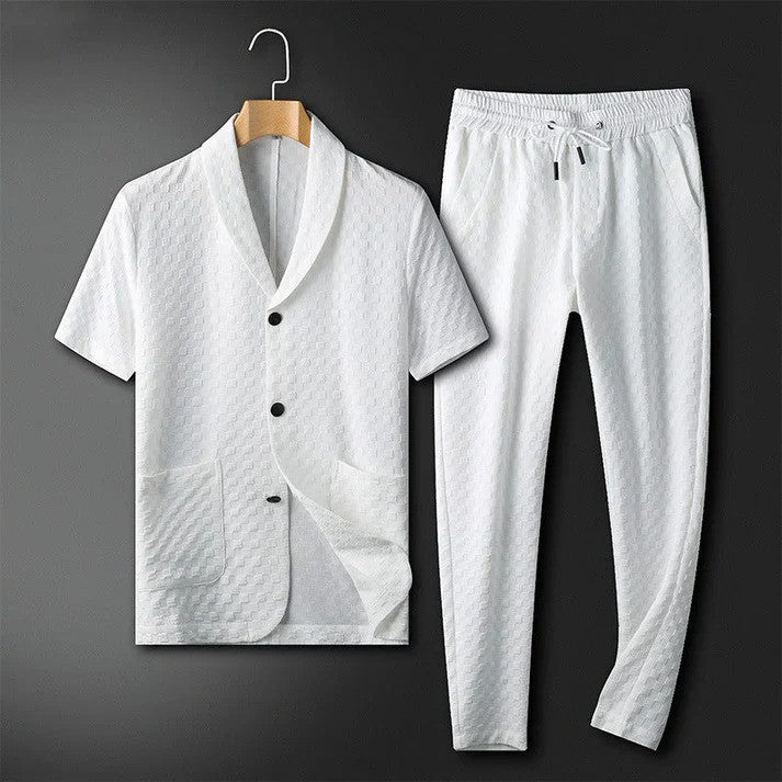 Zweiteiliges Herren-Sommeroutfit aus leichter Baumwolle | Perfekt für heiße Sommertage