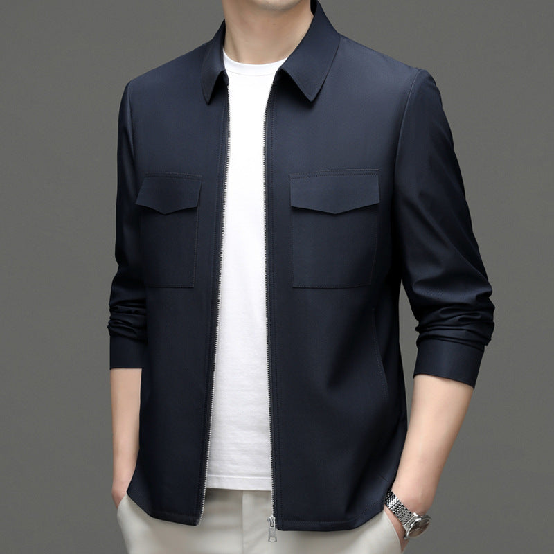 Herren Leichte Reversjacke mit Schlitztaschen | Ideal für Frühling & Sommer
