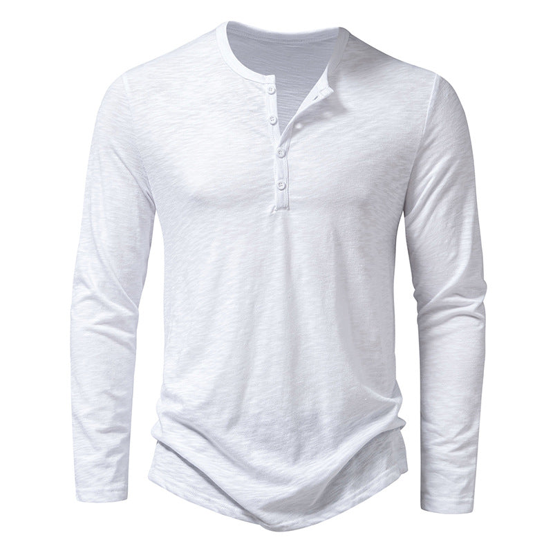 Herren Kurzarm T-Shirt mit Knopfleiste und Henry-Kragen, Sportliches Design - Ideal für Sommer