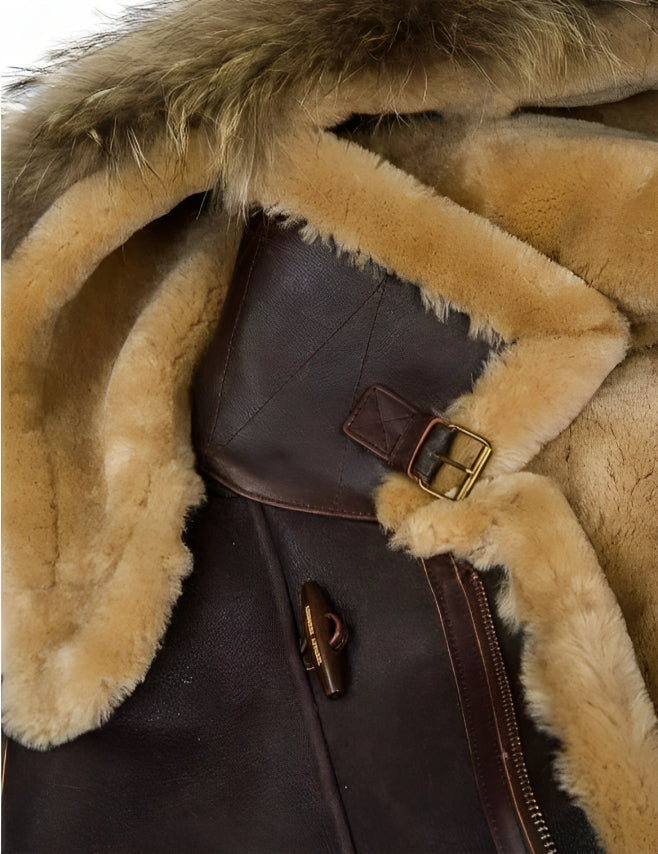 Herren Winter Bomberjacke mit Fleeceimitat und einreihigem Verschluss