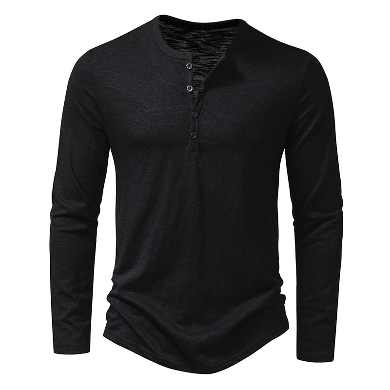 Herren Kurzarm T-Shirt mit Knopfleiste und Henry-Kragen, Sportliches Design - Ideal für Sommer
