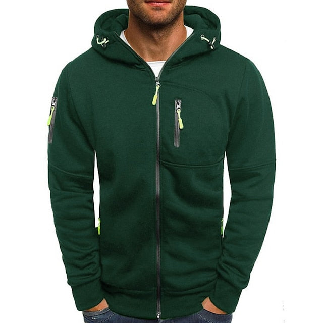 Herren Kapuzenpullover mit Weicher Baumwollmischung – Leicht & Atmungsaktiv für Frühling & Sommer