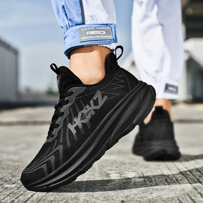 Herren Laufschuhe mit Feder-Sohle, Stoßdämpfung und atmungsaktivem Design