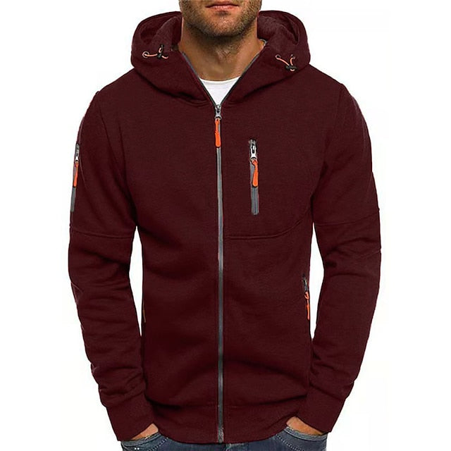 Herren Kapuzenpullover mit Weicher Baumwollmischung – Leicht & Atmungsaktiv für Frühling & Sommer