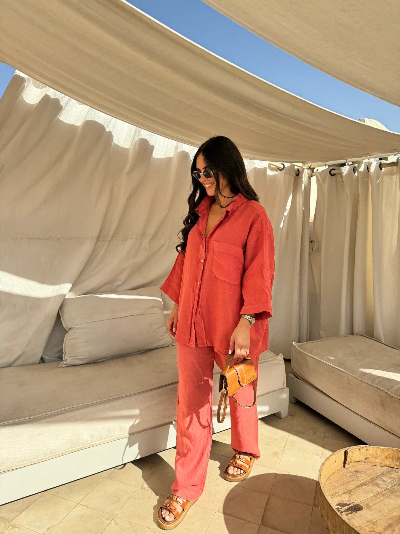 Leichtes Sommer-Set mit Bluse & Hose – Perfekt für sonnige Tage
