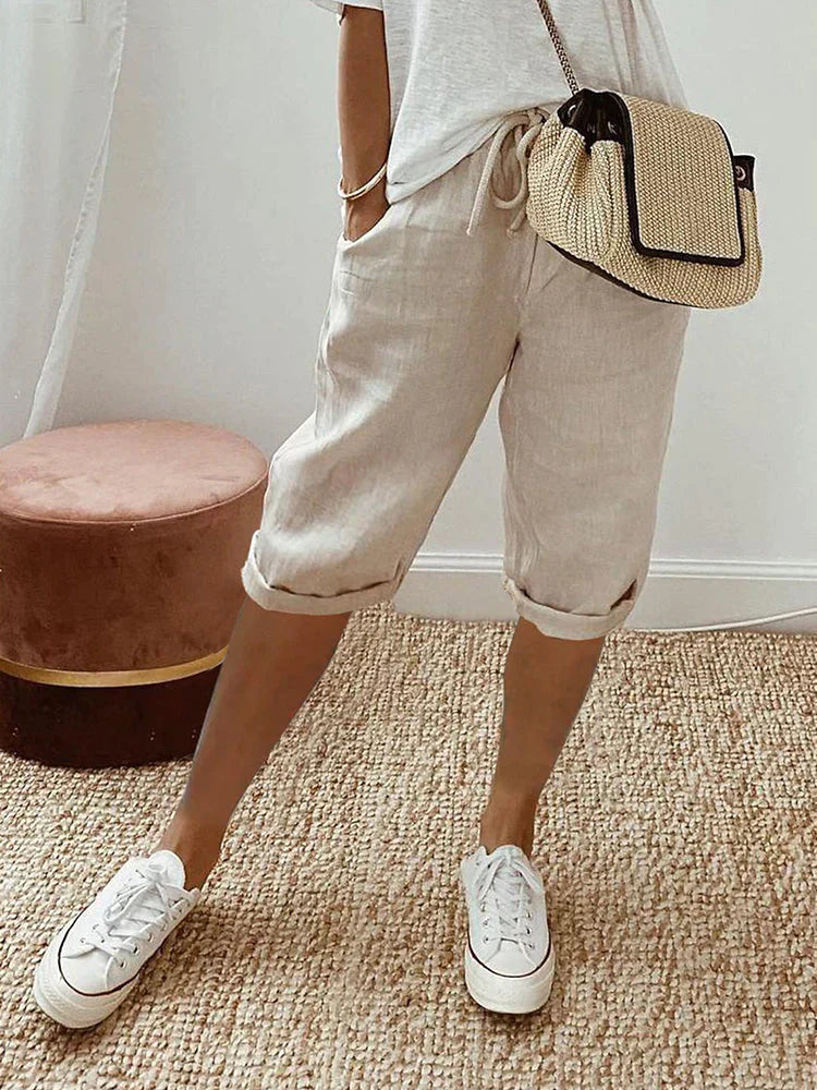 Damen Baumwoll Shorts mit Elastikbund – Perfekt für den Sommer