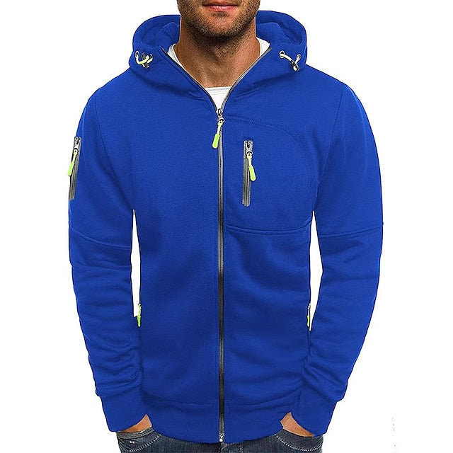 Herren Kapuzenpullover mit Weicher Baumwollmischung – Leicht & Atmungsaktiv für Frühling & Sommer