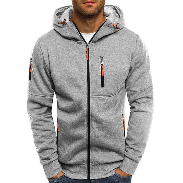 Herren Kapuzenpullover mit Weicher Baumwollmischung – Leicht & Atmungsaktiv für Frühling & Sommer