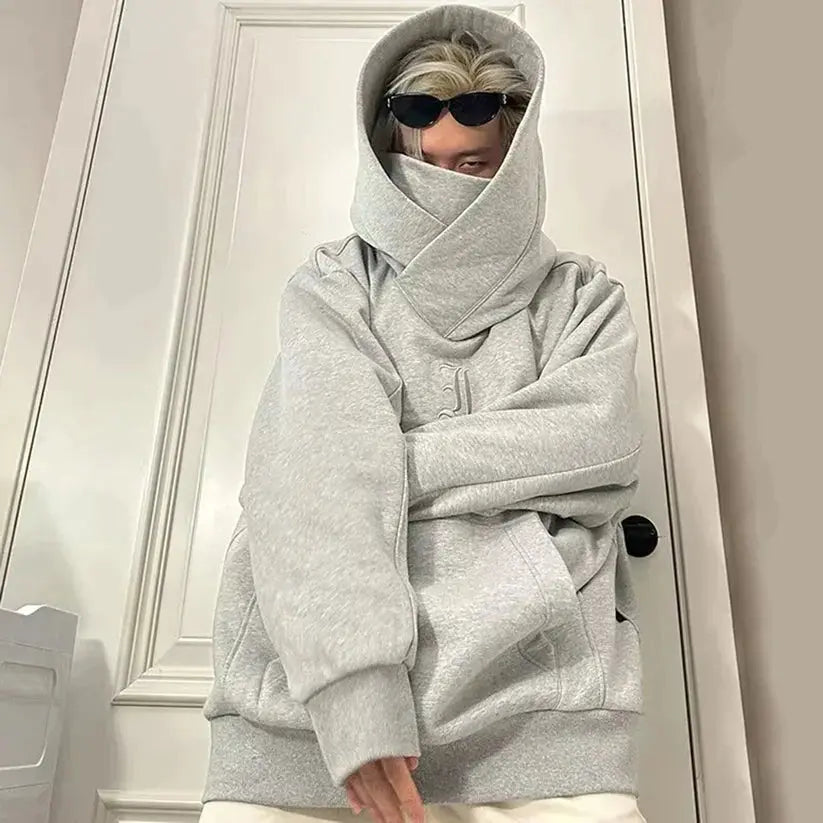 Ninja-Jacke mit Doppelkragen und asymmetrischem Reißverschluss | Ideal für Frühling und Sommer