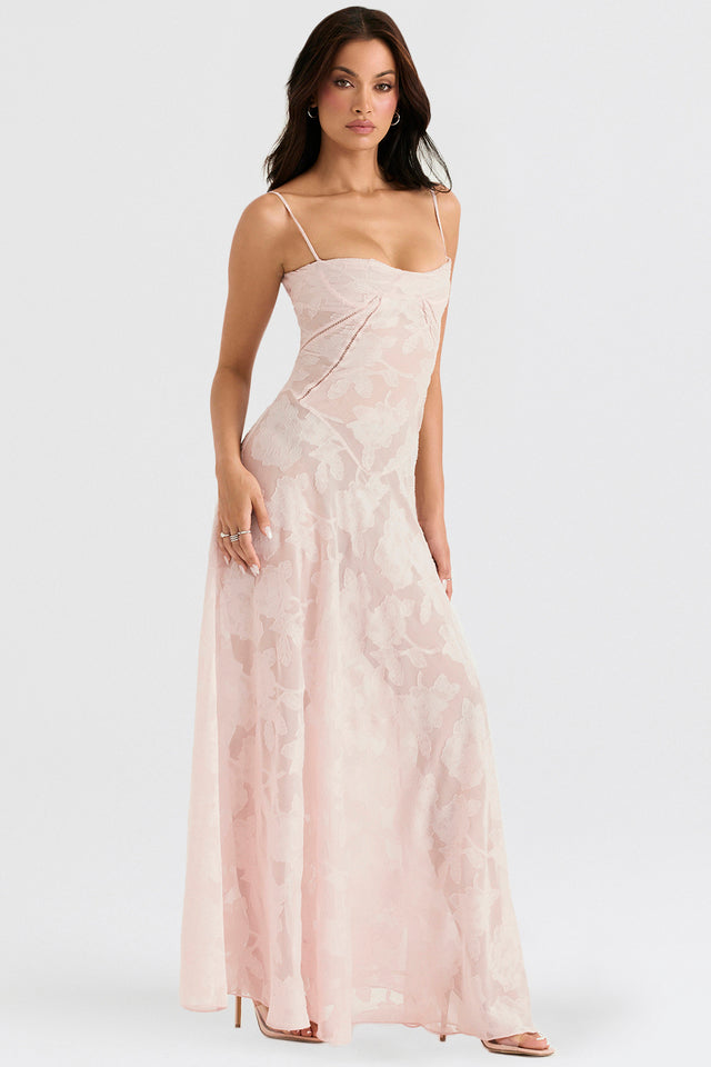 Spitzen-Maxikleid mit Schimmerndem Stoff | Perfekt für den Sommer
