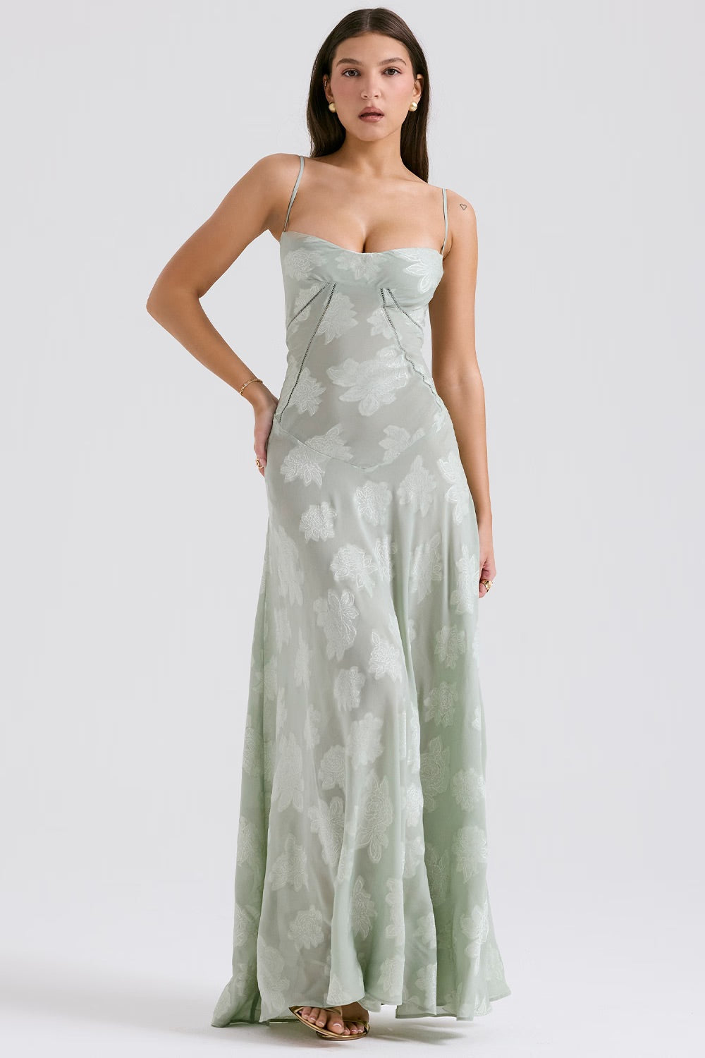 Spitzen-Maxikleid mit Schimmerndem Stoff | Perfekt für den Sommer