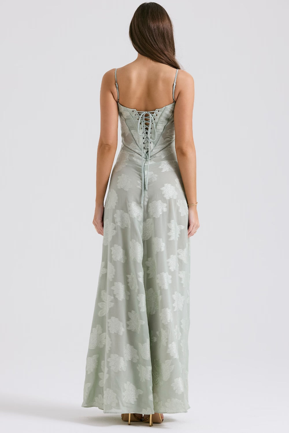 Spitzen-Maxikleid mit Schimmerndem Stoff | Perfekt für den Sommer