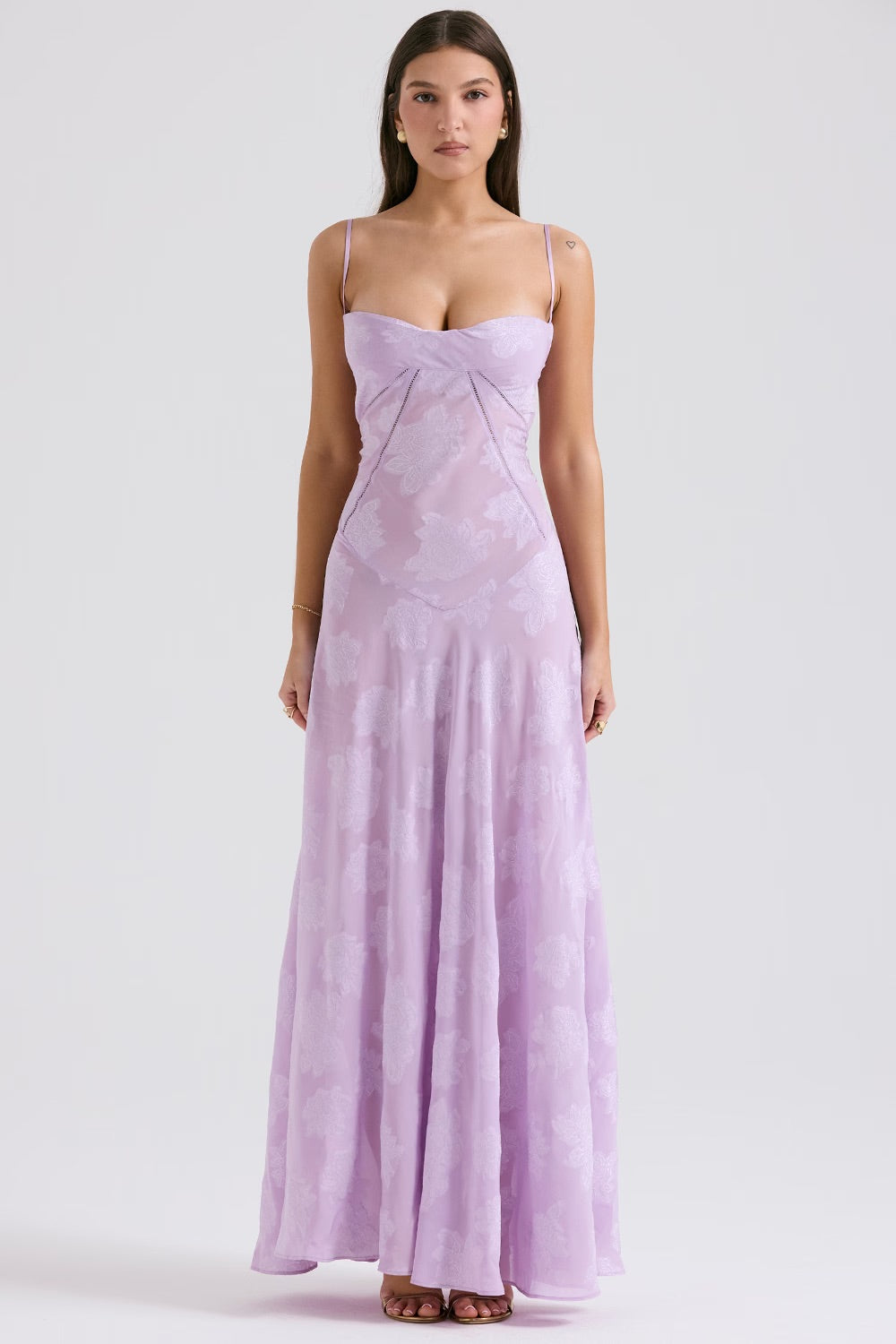 Spitzen-Maxikleid mit Schimmerndem Stoff | Perfekt für den Sommer
