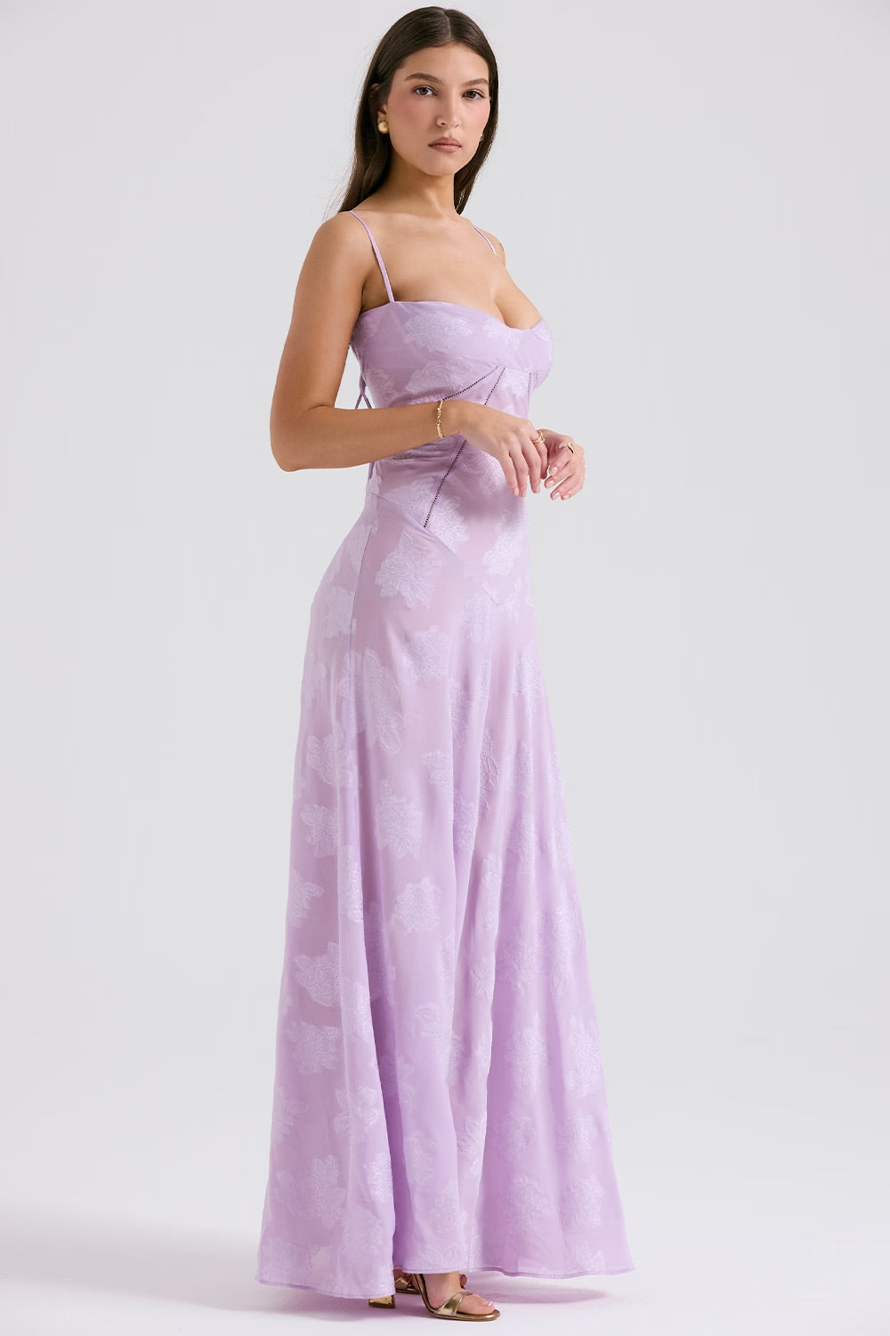 Spitzen-Maxikleid mit Schimmerndem Stoff | Perfekt für den Sommer